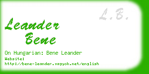 leander bene business card